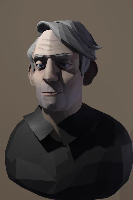 あずささん( )クラスの4週目の課題で キャラのバストアップ作りましたー  クラスの皆さんの造形がすてきすぎて、たくさん刺激をうけながらやりきれましたー キャラ造形奥がふかいー #blender #b3d   ←1体目  5体目→