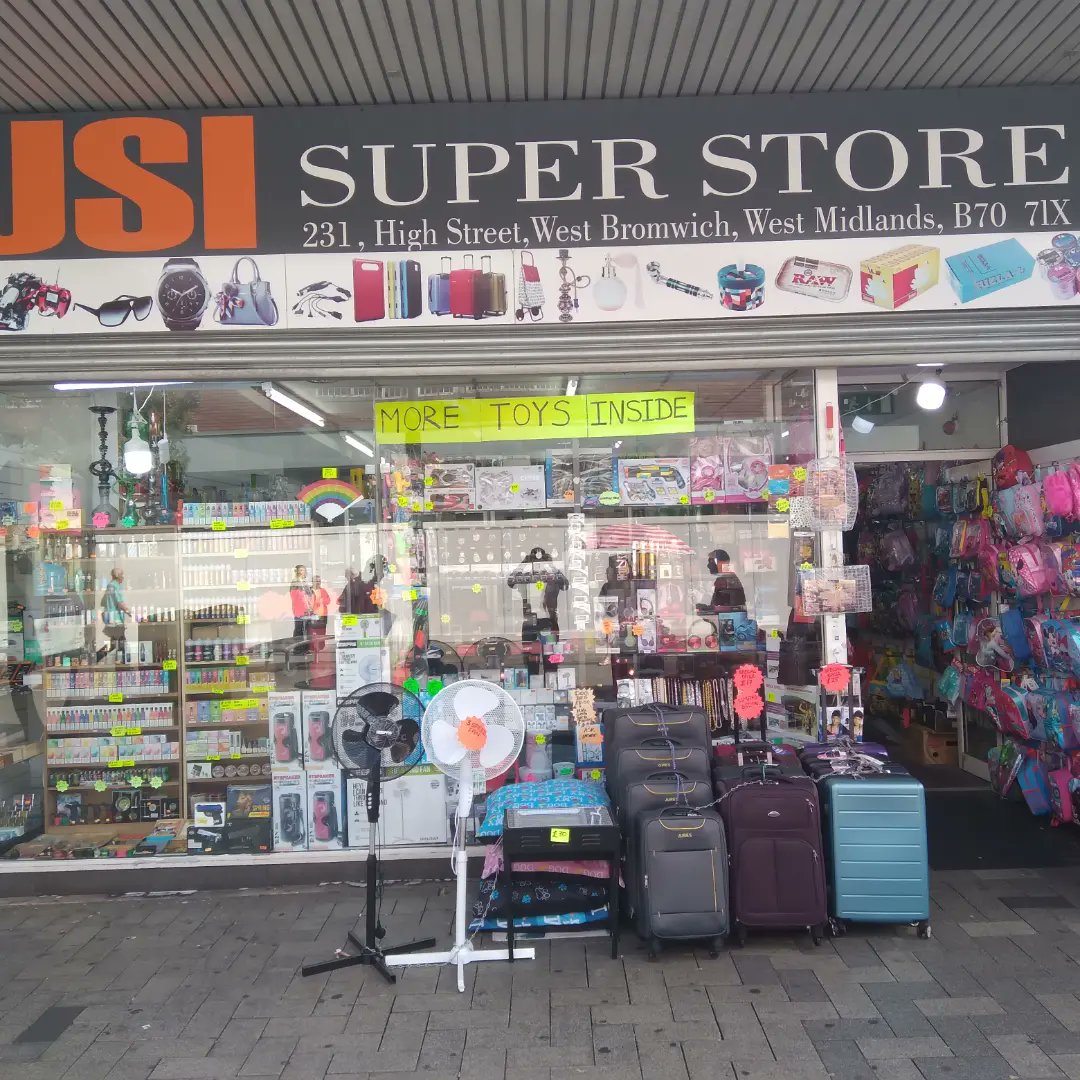 JSI Superstore is located at 231 Dutchess Parade, West Bromwich, B70 7LX. They specialise in selling Vapes, bags , trollies, suitcases and different variety of toys. Have a browse of their stock! JSI Superstore is located at 231 Dutchess Parade, West Bromwich, B70 7LX. They specialise in selling Vapes, bags , trollies, suitcases and different variety of toys. Have a browse of their stock!
