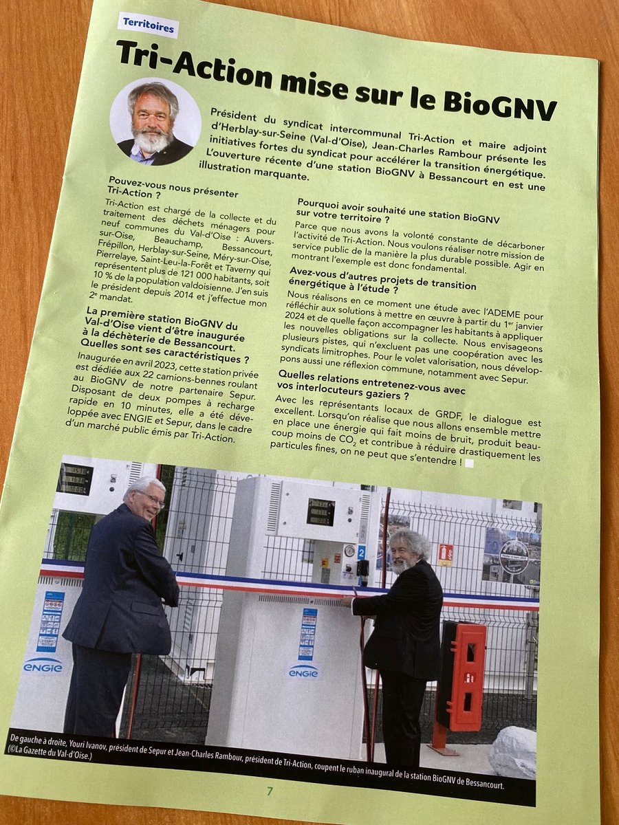 Le @syndicattriaction est en pleine page dans le dernier numéro du magazine Ensemble de <a href="/GRDF/">GRDF</a>!
Une belle mise en lumière de nos actions en faveur de la transition écologique! 👏
#syndicattriaction #GRDF #magazine #transitionecologique