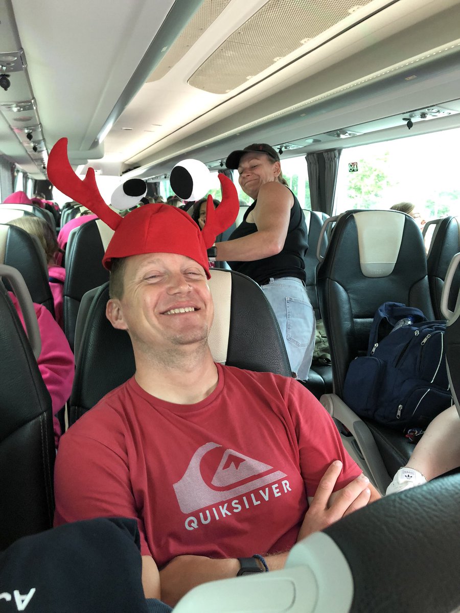 🏆Costa Clown🏆goes to🌟CLARK🌟who kept all the staff on their toes, provided plenty of laughs but kept the spirits of the group up all week! Mr Potter modelling Clark’s hat 🦀🤣 #FulneckSport #SportsTour23