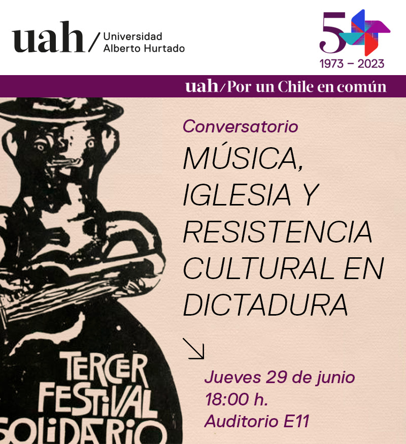 Hoy a las 18 hrs. nuestra socia Cecilia Astudillo participará en el conversatorio "Música, Iglesia y resistencia cultural en dictadura" en la <a href="/uahurtado/">Universidad Alberto Hurtado</a>.  Inscríbete acá 👉
docs.google.com/forms/d/e/1FAI…
