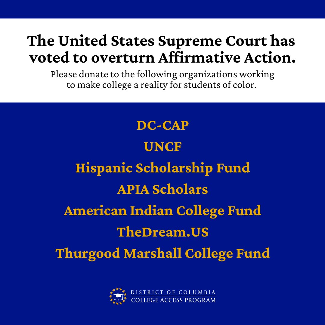 As a lawyer, educator, and college success advocate, I'm deeply disappointed by the Supreme Court's decision today. Diversity is critical for stronger classrooms, neighborhoods, offices, and our democracy. We need diverse perspectives at the table.