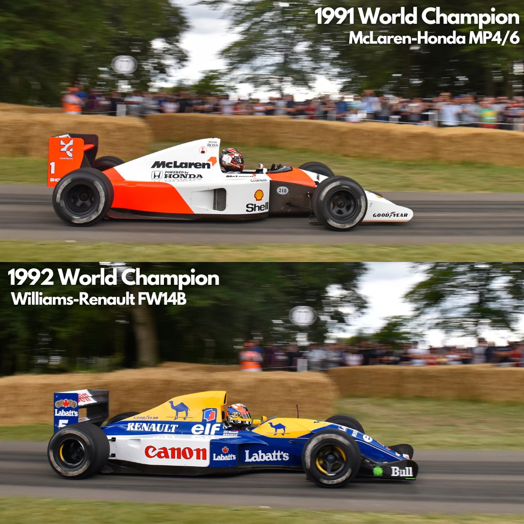 fosgoodwood's tweet image. Two beautiful championship-winning cars. Based purely on aesthetics, which do you prefer? #FOS #McLaren #Williams #F1