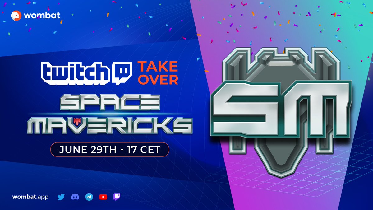 adoptwombat's tweet photo. 🌌Space Mavericks is taking over the Wombat Twitch channel!

@Space_Mavericks is a real-time multiplayer game that recreates the classic artillery style of aiming and shooting.🛰️

📅June 29
⌚️17 CET
📺https://t.co/QYmpDeezdF https://t.co/PpxVJscgLo