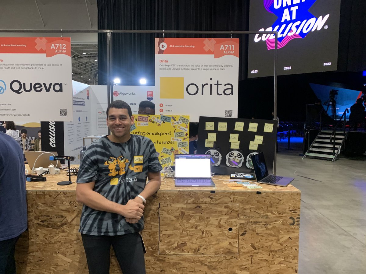 danielmbrady's tweet photo. @zackgow posed and demo-ready. And no, we totally didn’t make those posters last night at 2am. #CollisionConf https://t.co/3t5KYass3b