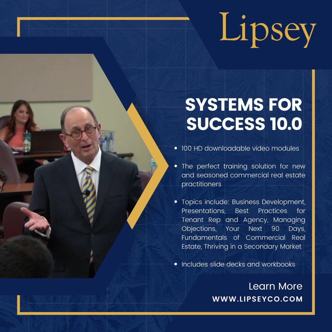For us training #Commercialrealestate brokers is like breathing. Our downloadable #videotraining series SFS 10.0 provides hours of training. Mike, Tim, &amp; others provide industry leading best practices enabling you to grow your business while providing exceptional customer service