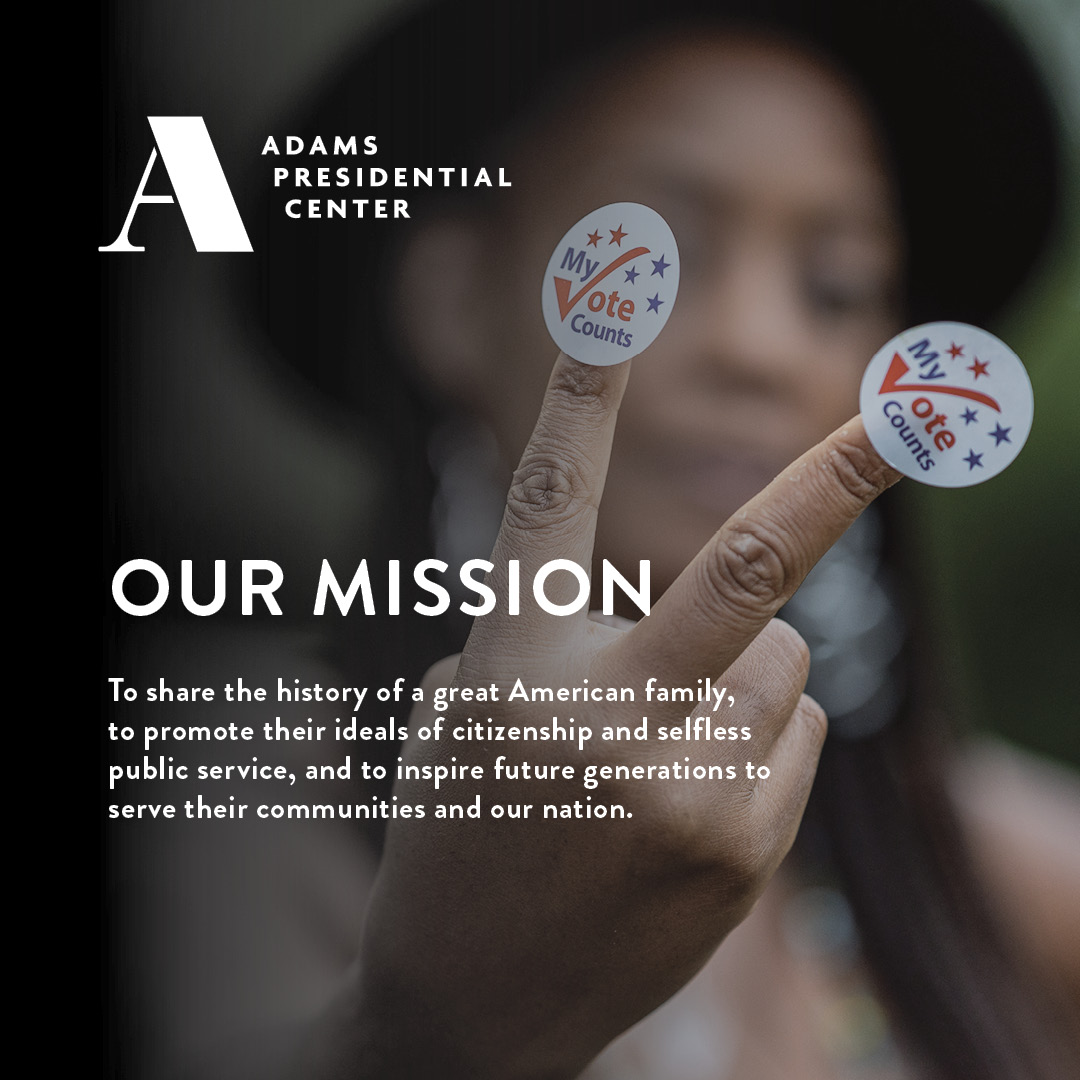 The Adams Presidential Center will help engage and educate citizens of all ages across America to advance democracy. Be the first to know our latest news, follow us on Facebook, Instagram, Twitter &amp; LinkedIn. theadamspresidentialcenter.org/project/