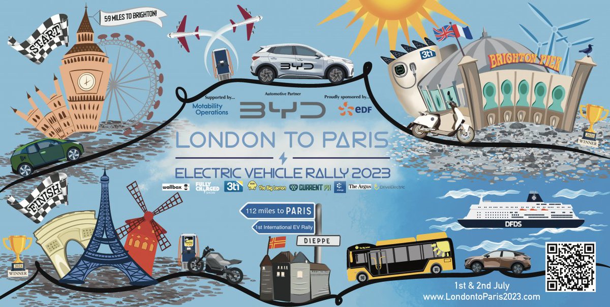 powered_by_pod's tweet image. ⚡️Fancy a fun day out learning about all things #EV and renewable energy?

Head down to Brighton on 1st July, for the London to Paris EV Rally! 

We’ll be there with the event sponsor, EDF, so come ask any questions you have about #evcharging and our home #chargepoints.