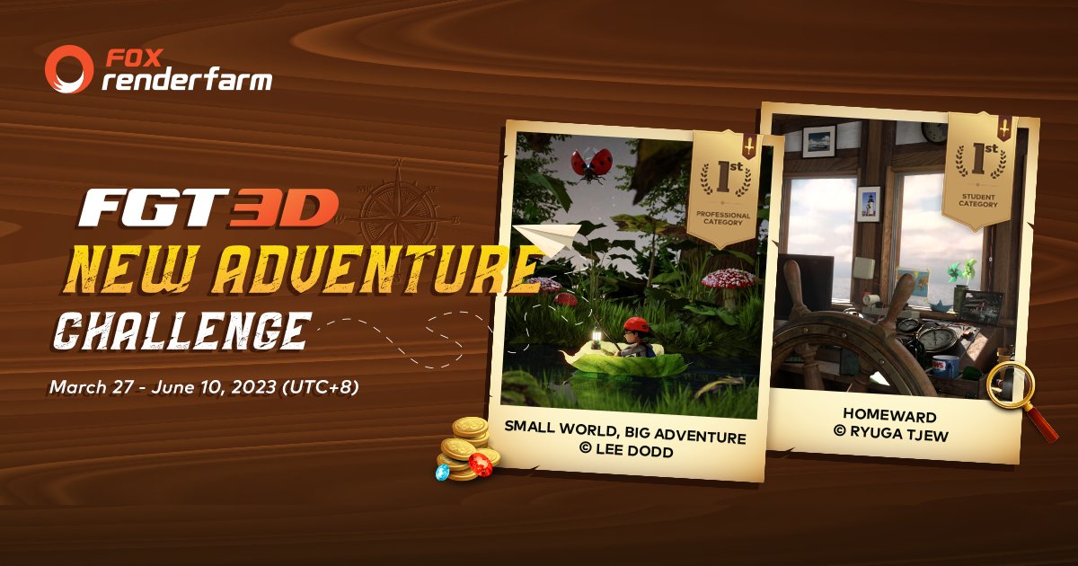 foxrenderfarm's tweet image. 🎉#FGT3D New Adventure Challenge Winners Announced! Congrats to all the winners!

👉Learn more: bit.ly/3TOy6HL

😄Hope to see you soon in the next FGT3D Challenge! Stay tuned!

#cgchallenge #3dchallenge #3dcompetition #3dcontest #cg #cgi #3d #animation