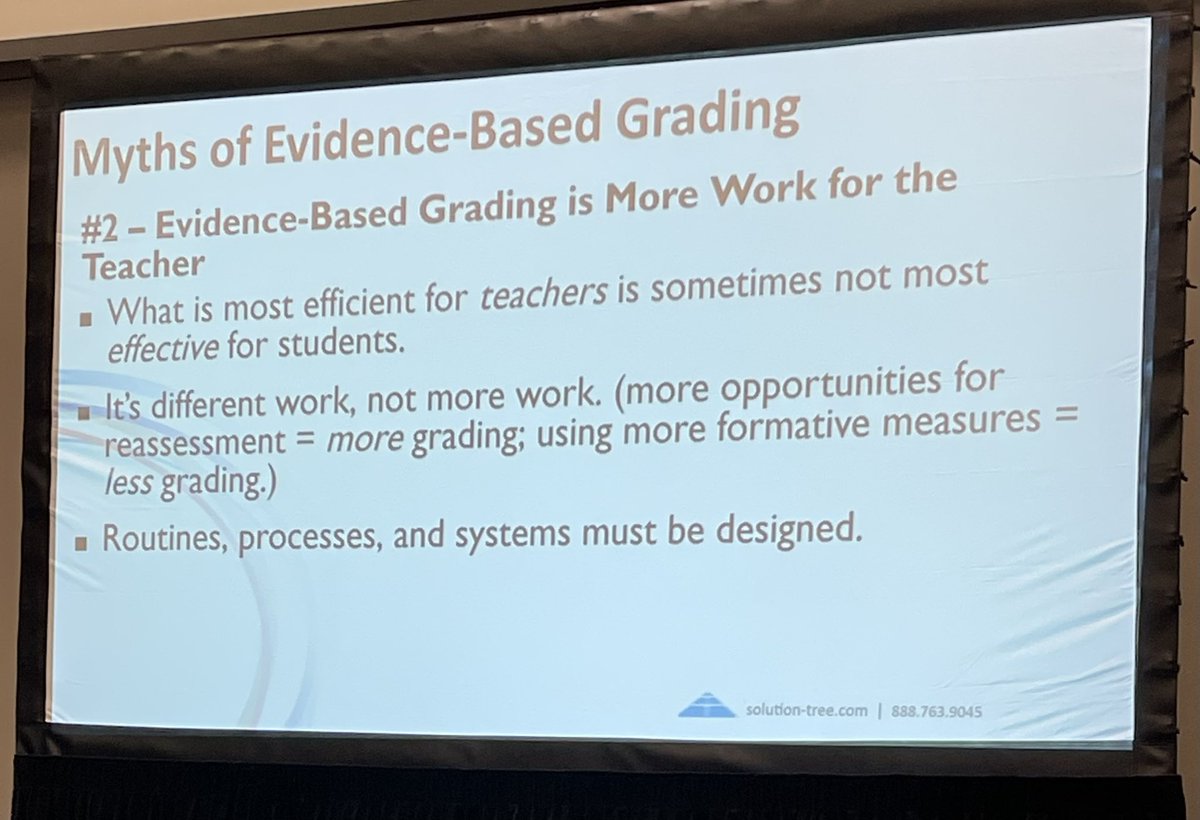 Molly_Capps's tweet photo. “Teacher autonomy is important in the classroom, but not in grading practice. It’s evidence of learning- not a reward for compliance.” 🙌 Come to the table with the data and own what’s going on in our classrooms to ensure mastery of standards for all. #GradingPractices #PLC https://t.co/XYnQhku7Q4