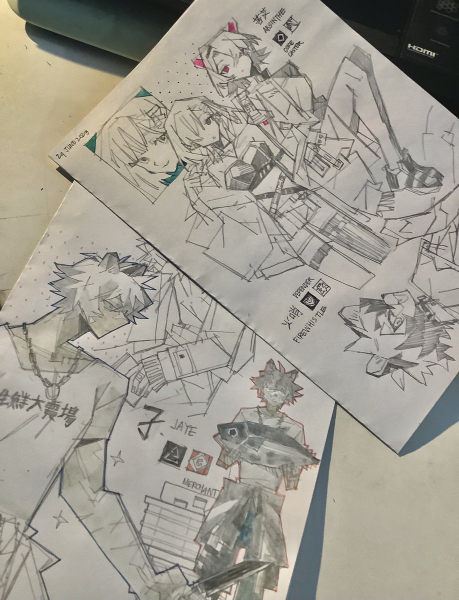 Paper doodle (*´ー｀*)