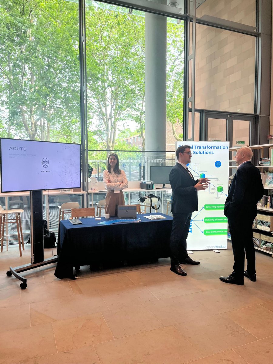 OpenMedicalLtd's tweet photo. On Tuesday our team had the honour of presenting our award-winning digital transformation solutions at the #InnovationsShowcase2023 at the The Francis Crick Institute. 
A special thank you to @sbrihealthcare, @NHSAccelerator &amp; @AACinnovation for having us!

#telederm #dermtwitter https://t.co/FTinIXkA1N