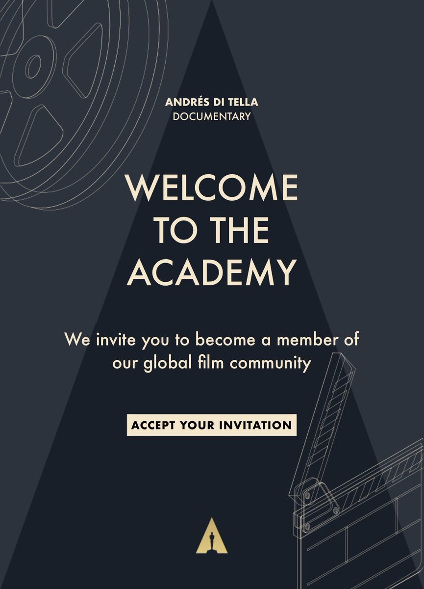 Nuevo miembro de la Academy of Motion Pictures ¡Gracias! @TheAcademy @gemajuarezallen @paolaerrante