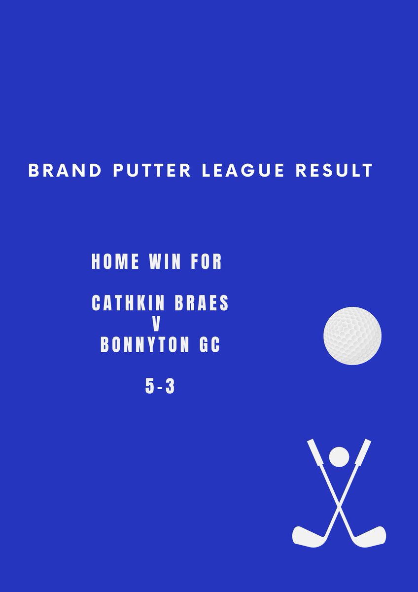 Great result last night for our Gents Brand Putter Team  👊👊👊