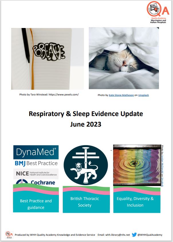 WHHQualityAcademy (@whhqualacademy) on Twitter photo Our latest Respiratory & Sleep Evidence & Best practice Update - June 2023 - is now available. WHH staff email whh.library@nhs.net for a copy to be sent to your Inbox or click bit.ly/3JB5kGK to access the Update Our latest Respiratory & Sleep Evidence & Best practice Update - June 2023 - is now available. WHH staff email whh.library@nhs.net for a copy to be sent to your Inbox or click bit.ly/3JB5kGK to access the Update