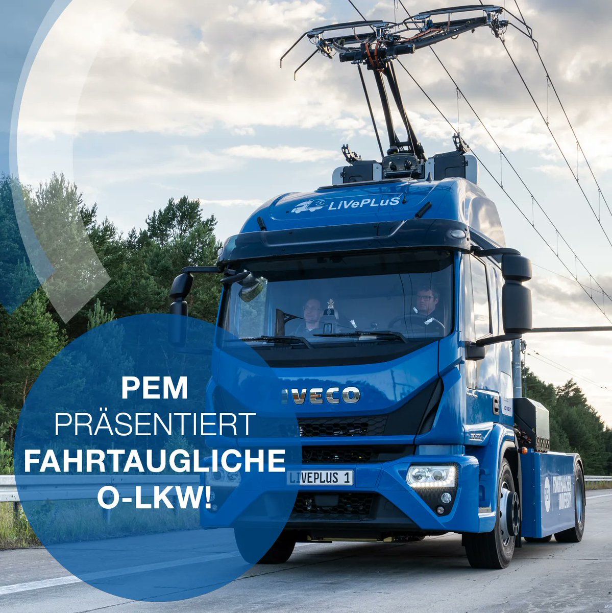 Das #PEM-Team der <a href="/RWTH/">RWTH Aachen</a> um Professor <a href="/AKampker/">Achim Kampker</a> hat kurz vor Projektabschluss auf der Teststrecke von <a href="/SiemensMobility/">Siemens Mobility</a> fahrtaugliche Elektro-Lkw mit Pantographensystem präsentiert. 🚛⚡ Mehr zu dem vom @BMWK und von <a href="/VDIVDE_IT/">VDI/VDE Innovation + Technik GmbH</a> unterstützten Vorhaben: buff.ly/43cKapy
