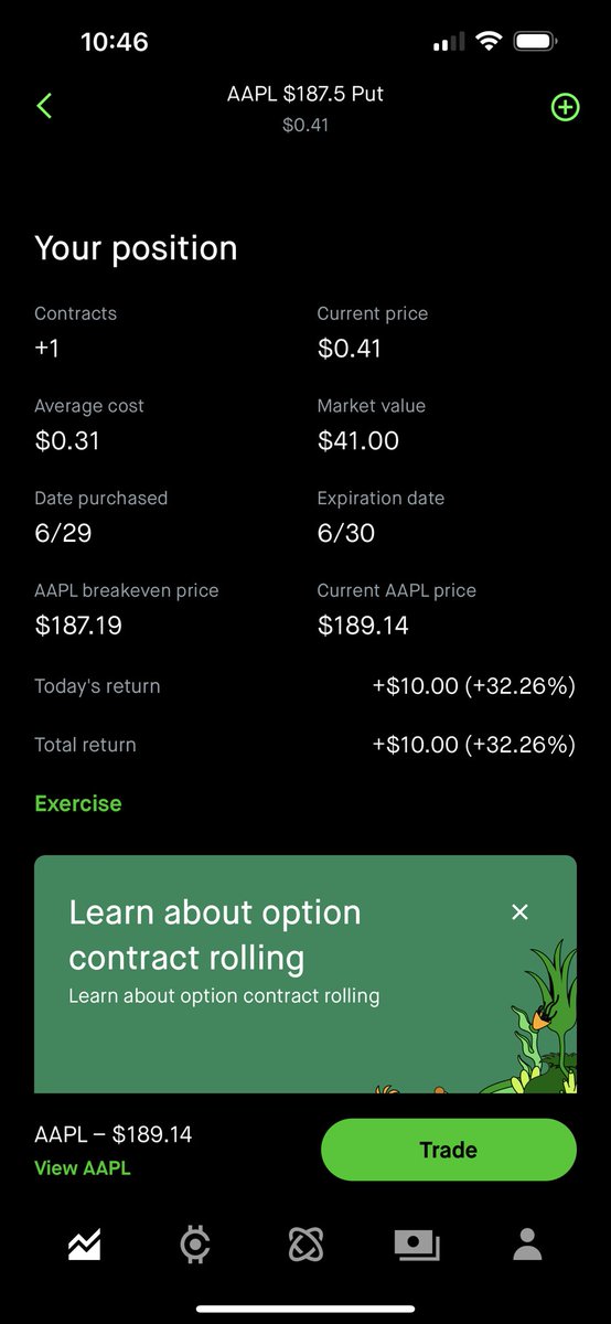 BennettFinance's tweet photo. An $APPL a day….

32% Gain on the/ Day 70 of trading $SPY until we’re on it. https://t.co/BQO6s2RJAf