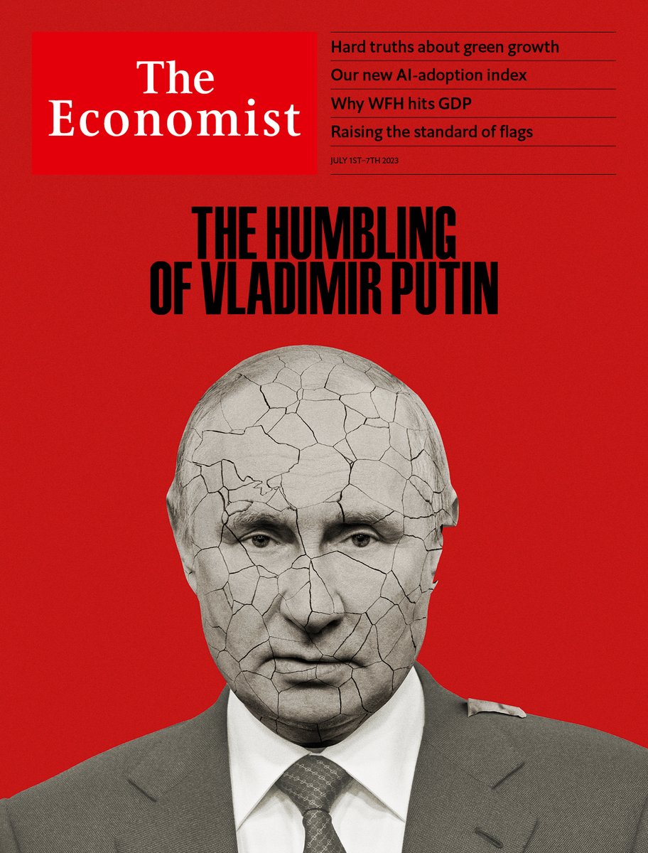 Vladimir Putin looks like a blundering thug in the hollowed-out gangland to which he has reduced Russia. The Wagner Group mutiny has exposed his growing weakness econ.st/3r994Jj