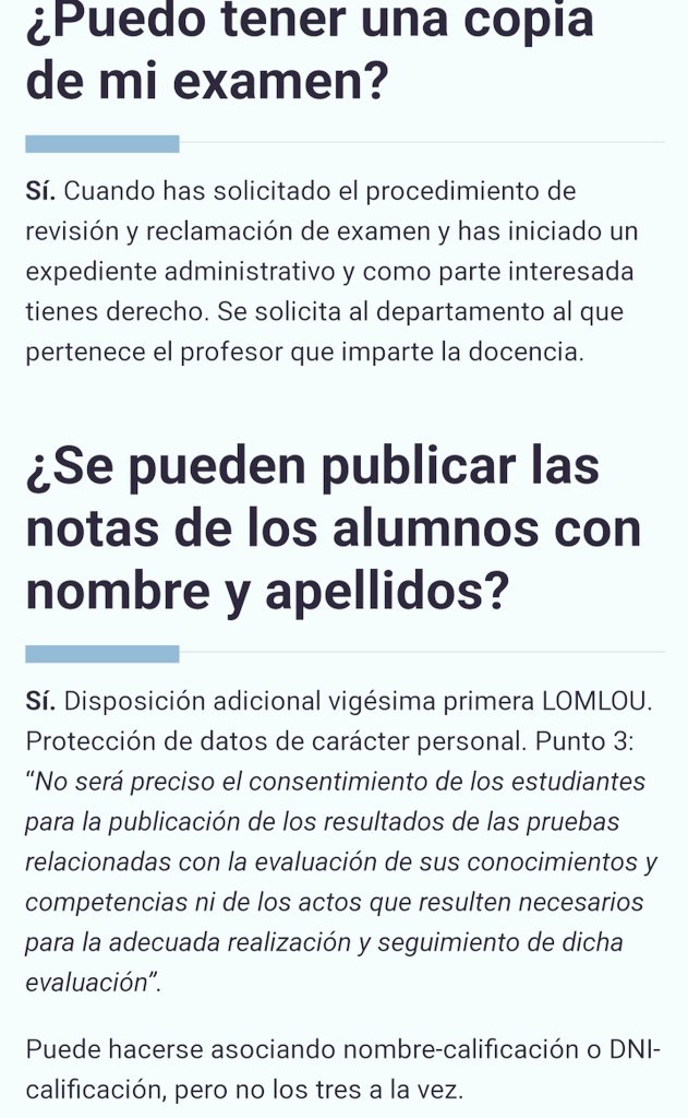 En estas épocas de examen, hay cosas que no podéis olvidar.
Siempre que lo creáis conveniente id a tutoría a revisar o reclamar la nota de vuestro examen, nunca puede ir a peor, solo a mejor.
