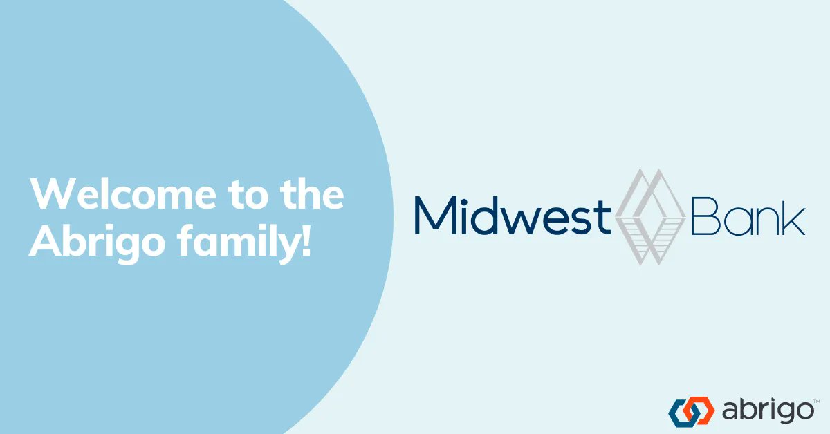 weareabrigo's tweet image. Welcome to the Abrigo family, @MidwestBanks! Your financial institution is unique and you deserve software to match that. We are looking forward to working with you!

bit.ly/3B5PJby 

#financialtech #bankingsoftware