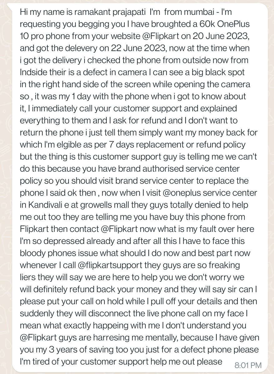 Ramakantprajap4's tweet photo. Please help @flipkartsupport @KaroulSahil @oneplus @OnePlus_IN @OnePlus_Support @Ravikant100507 @Shawru17 @stufflistings @TechnicalGuruji @utsavtechie https://t.co/MD1GxkzLmi