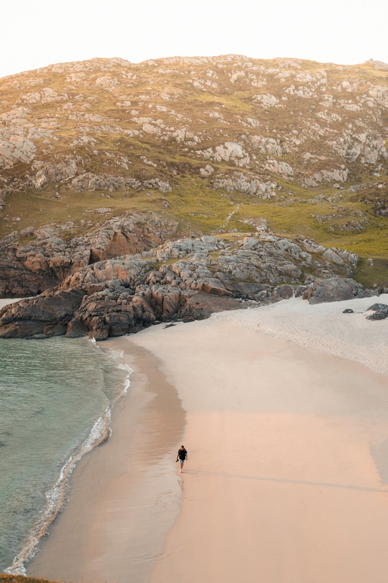 Inverlodgehotel's tweet photo. Are you having a very warm summer in Europe and looking for a cooler destination. The north west coast of Scotland could be the place for you. They say our sea is to cold to swim in, but this guest was very brave! And their reward is to have the beach to themselves. https://t.co/SgJJloi4e8