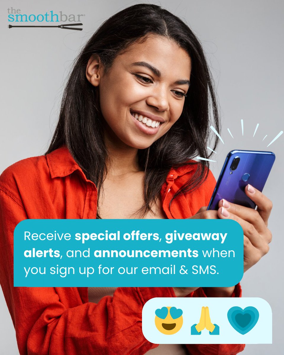 TheSmoothBar's tweet photo. Don't miss out on exclusive deals, exciting announcements, and fabulous giveaways! 🎉 Give your hair the love it deserves and be the first to know about the latest news and special offers. 💌 Sign up for email and SMS notifications from #TheSmoothbar!
https://t.co/GpM1Og6z9n https://t.co/4e1Cg4L2J8