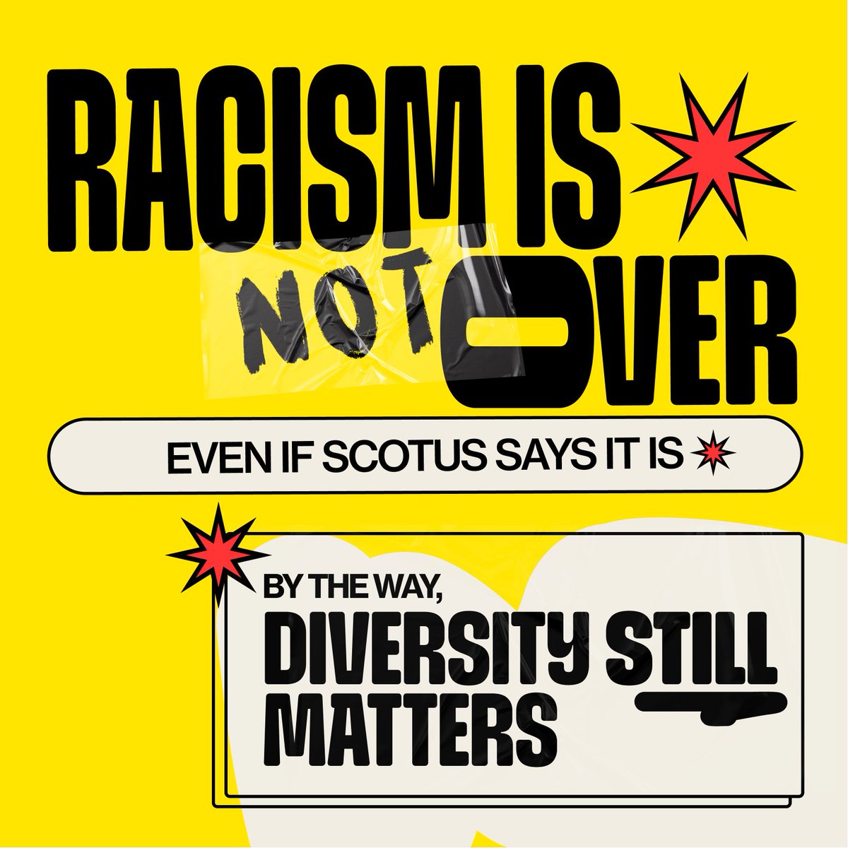 "Deeming race irrelevant in law does not make it so in life." -KBJ regarding the SCOTUS decision on affirmative action

#RaceMatters #DefendDiversity #AffirmOpportunity #SupremeCourt #RacismIsNotOver #DiversityMatters