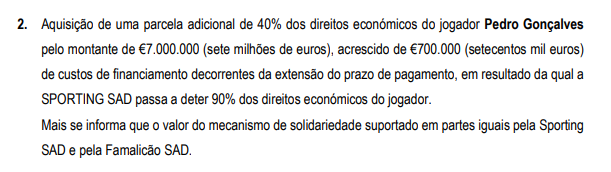 nunovalinhas's tweet photo. De volta ao negócio #Pote.
Foi ontem comunicado à #CMVM a compra de +40% dos direitos económicos (por 7M€ + 700k€), ficando agora o #SportingCP com 90% dos direitos económicos.
à semelhança de #Ugarte, zero novidades quanto aos 50% devidos ao #FCFamalicão em futura venda. https://t.co/2VvLs5Uu9u