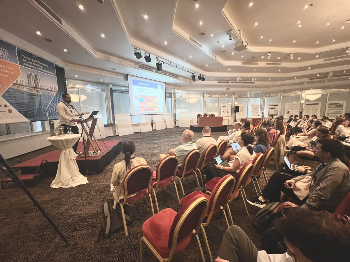 bek_yilma's tweet image. Closing #UMAP2023 high! A great week in Cyprus,  catching up with old friends and making new ones. I also had the pleasure of presenting our paper among excellent set of works @UMAPconf and be part of the panel @CrumWorkshop Thanks to all the chairs and organisers!
