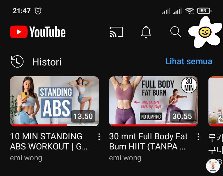 diethingy's tweet image. diet! sender setiap workout selalu pakai 2 video emi wong yang ini tapi ga pernah full gerakan aku lakuin soalnya ada beberapa gerakan yg gakuat hehe rekomen channel wo yg buat full body yang no jumping dong guys
