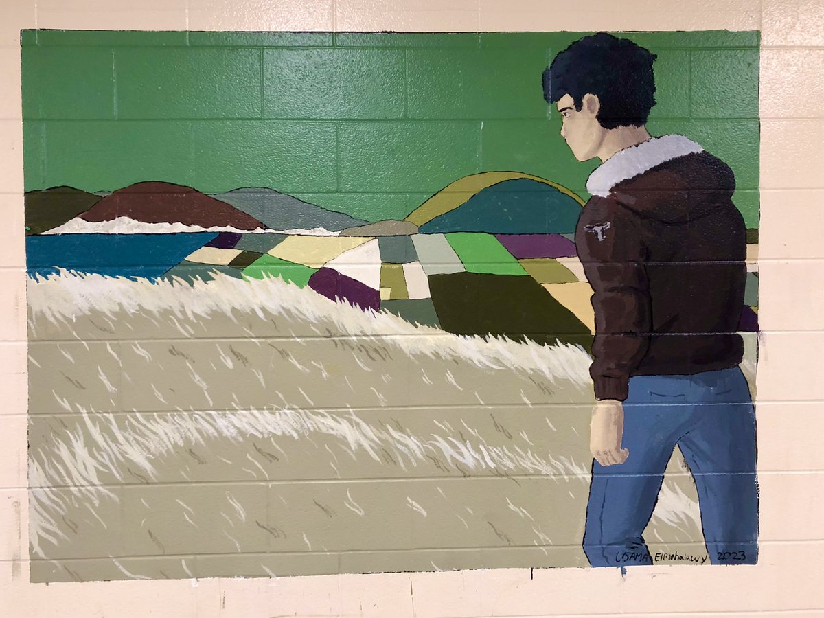 Murals by the grade 12’s at <a href="/SaundersOne/">Saunders Secondary</a> are officially finished! A big thank-you to Jordan Hough and Usama Elmahalawy for their creative designs and hard work! <a href="/TVDSB/">Thames Valley DSB</a> #tvdsbarts #mural