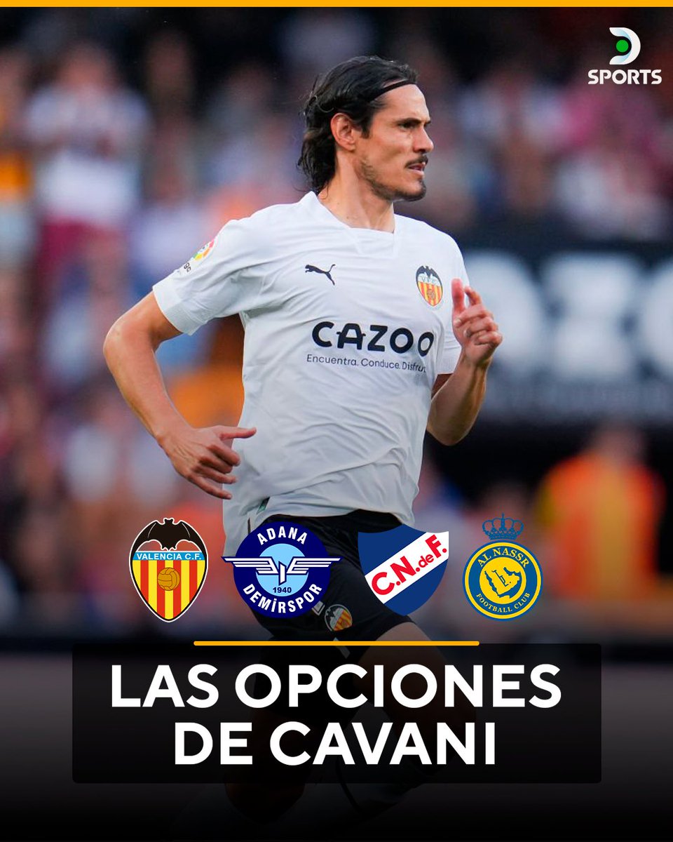 DSportsUY's tweet photo. ¿DÓNDE JUGARÁ EDI? 🧐⚽️

⬇️ Algunos de los posibles equipos donde el Matador podría continuar su carrera. https://t.co/m0QTs6w3C4