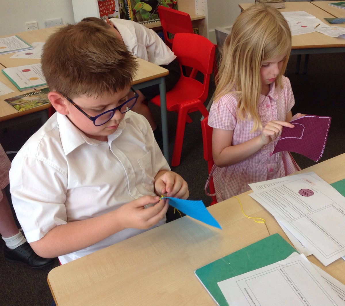 SPMVPine's tweet photo. Textiles phase two today! We completed focus tasks this afternoon to learn and practise our key skills of running stitch, back stitch and cross stitch ready to choose which ones will work best for attaching a pocket or patch in our final designs 👕👖👗👚 https://t.co/Izzg6ymZXm