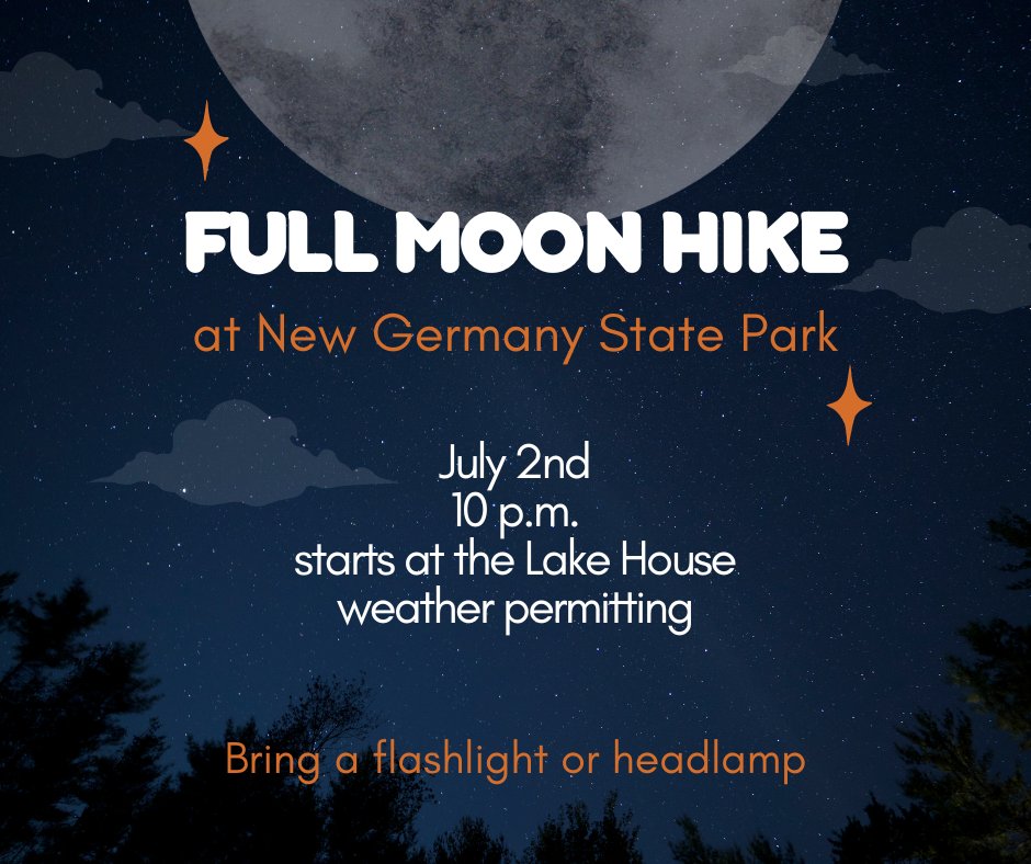 Embrace the beauty of the forest under a full moon on this 1-mile hike with Ranger Noah. This will be the first full moon of summer, known as the "Buck Moon." Please bring a flashlight or headlamp.