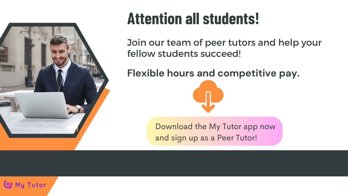 trymytutorapp's tweet image. Earn in your spare time by sharing what you have learned.
DM us for more info. #PeerTutoring #StudentJob #EarnWhileYouLearn
