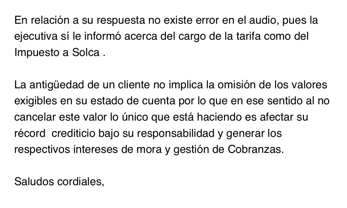 pereiraanto's tweet photo. Siglo XXI y una empresa como @DinersClubEC no puede enviar un audio donde “supuestamente acepto un pago” que luego ellos ponen en mi estado de cuenta el valor . Donde esta el audio? Esos son sus mensajes!! No dan solución https://t.co/u6SarYWPb7