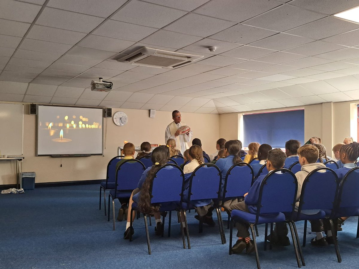 Our final primary chaplaincy day of the academic year was held today with our feeder primaries. The theme was " chaplains today , chaplains forever ". Fr Chris celebrated mass for us and a thoroughly enjoyable day was had by everyone 🙏