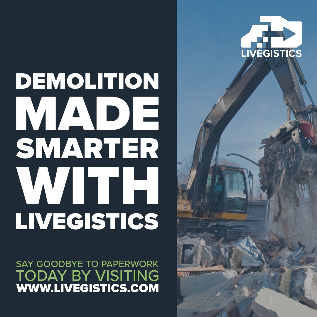 livegistics's tweet image. Demolition made smarter with Livegistics! Streamline your projects, track materials, and collaborate seamlessly with our innovative software. Say goodbye to manual processes and hello to efficiency! 💥🚧 #DemolitionProjects #StreamlinedOperations #Livegistics