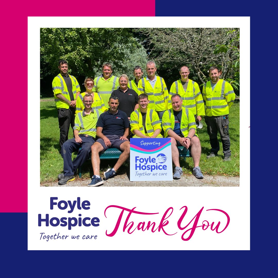 Many thanks to the staff from @KierConstruction who volunteered their time to help out at the Foyle Hospice. They carried out essential work to the pathway behind the garden. 

#fundraising #local #community #hospice #thankyou