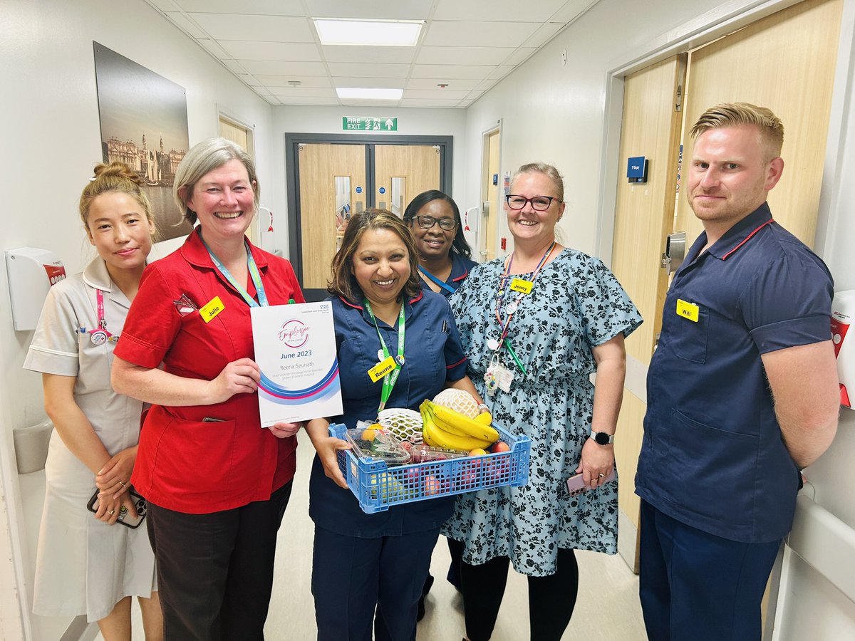 Our Employee of the Month for June is Reena Seunath, Lead Cancer Clinical Nurse Specialist in Urology-Oncology. Read more here: bit.ly/44ldWt1 about how Reena gives her patients and colleagues her all. She has worked at Queen Elizabeth Hospital for 20 years.👏💙. #NHS75