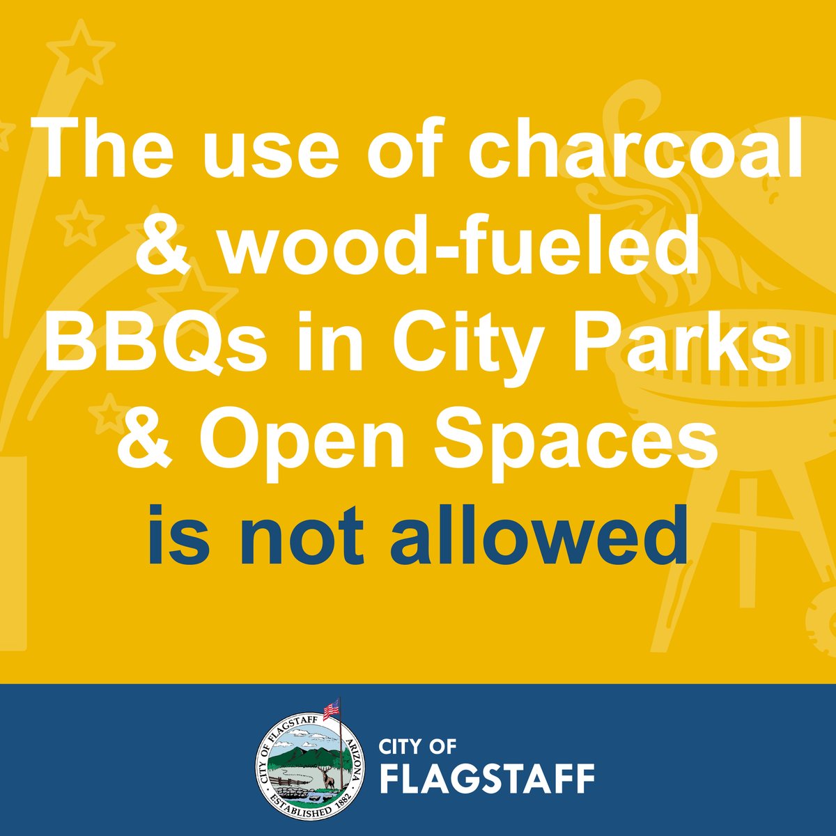 CityofFlagstaff's tweet photo. Stage 1 Fire Restrictions are now in place! 🔥

For more information on City fire restrictions, visit https://t.co/EZylpiK9nh https://t.co/ui7d87AvGa