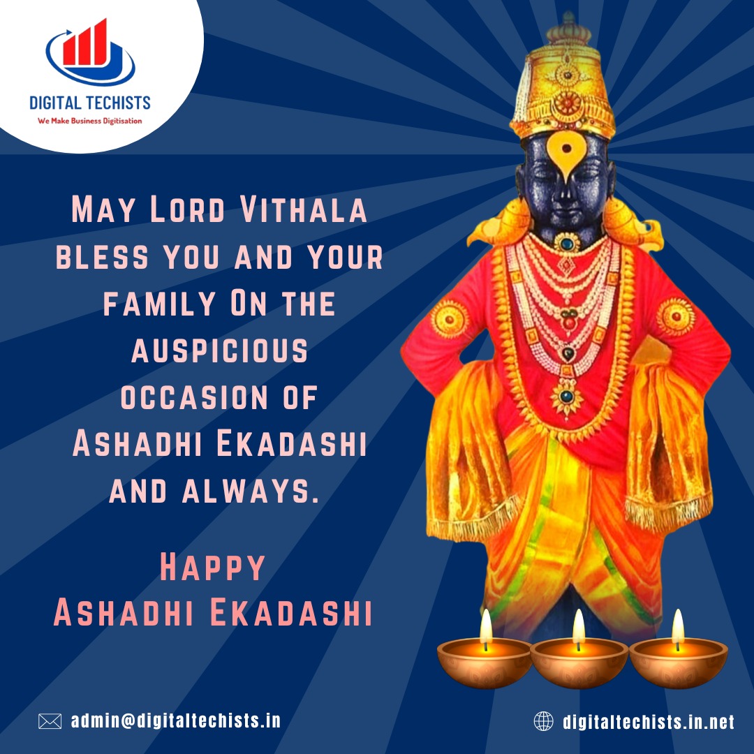DigitalTechist3's tweet image. Wishing everyone health, happiness and well being on Ashadi Ekadashi!!
Call: +91 9158911906
Email: admin@digitaltechists.in
digitaltechists.in.net
#digitaltechists #websitecreation #websitedevelopment #webcreation
#digitalcreation #websitedesign #webdesign #blog