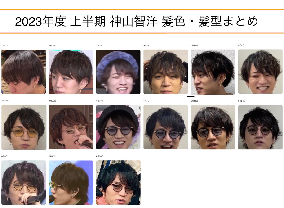 2023年度 上半期 ジャニーズWEST 神山智洋くんの髪色・髪型まとめ