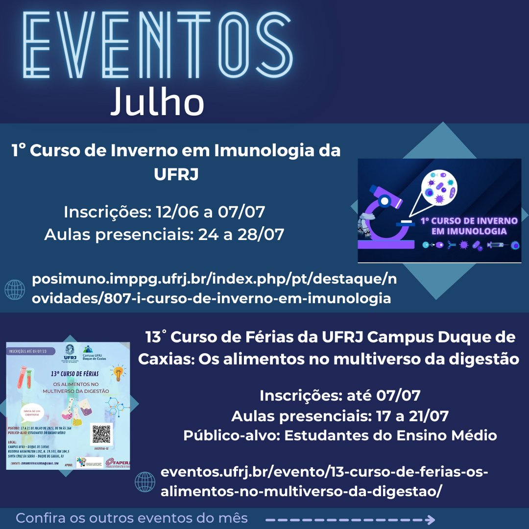 bibimpg_ufrj's tweet photo. ➡️ https://t.co/YflILUYUi9

➡️ https://t.co/4RIfyNOHrQ

➡️ https://t.co/aXmoadSZO0

➡️ https://t.co/yvD0nlgJTT

➡️ https://t.co/C1jFNxweHQ

#microbiologia #biologia #imunologia #ccsufrj #virologia #minicurso #bioprocessos #biotecnologia #microbiology #immunology #biomedicina https://t.co/JHlqN8sYWM