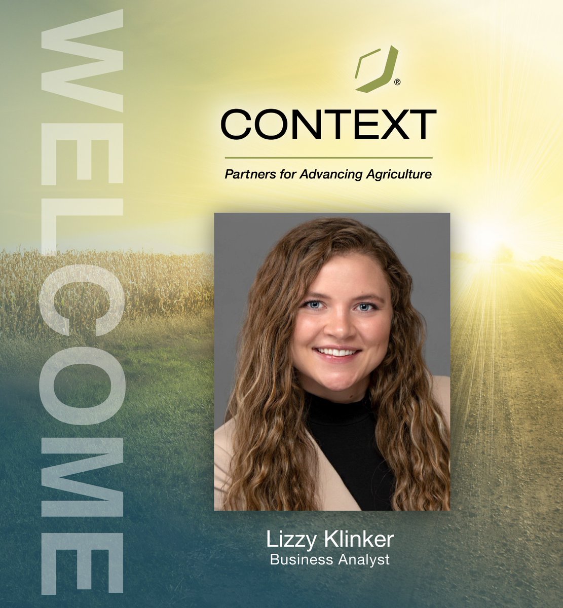 With the ongoing demand to grow as an organization and meet the needs of the industry, The Context Network is excited to announce the hiring of Lizzy Klinker in the role of Business Analyst!

#advanceagriculture #newhire #hiring #growth #businessanalyst