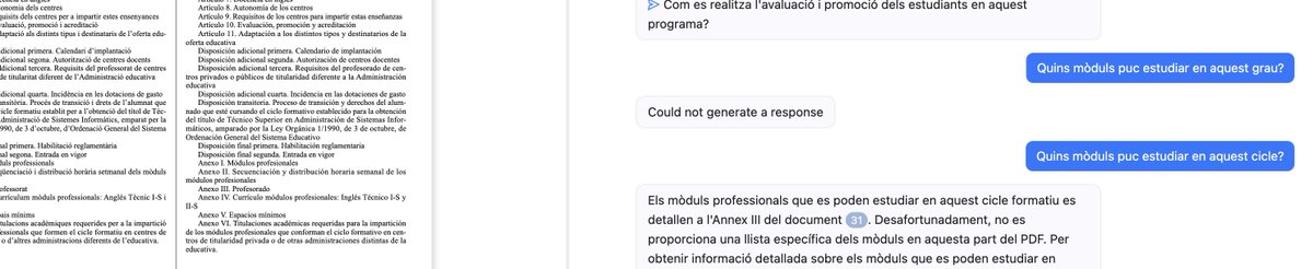 alfonsomezquita's tweet image. Probando #Chatpdf
En un documento bilingüe castellano-valenciano responde en ambos sin problema...
#IA ya se ha instalado ahora empezará a adornar la casa a su gusto.