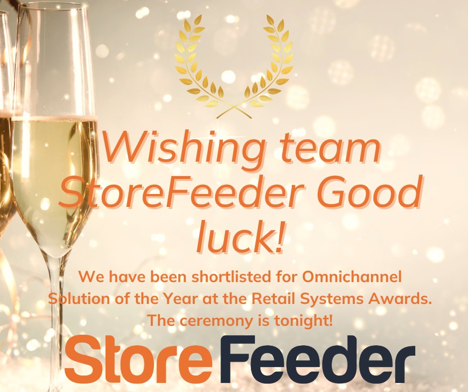 storefeeder's tweet image. #StoreFeeder has been short-listed in the Omnichannel Solution of the Year category at this year's Retail Systems Awards. The event is tonight; good luck to all! #OmnichannelSolution #RetailSystemsAwards #Shortlisted #RetailTechnology #Ecommerce