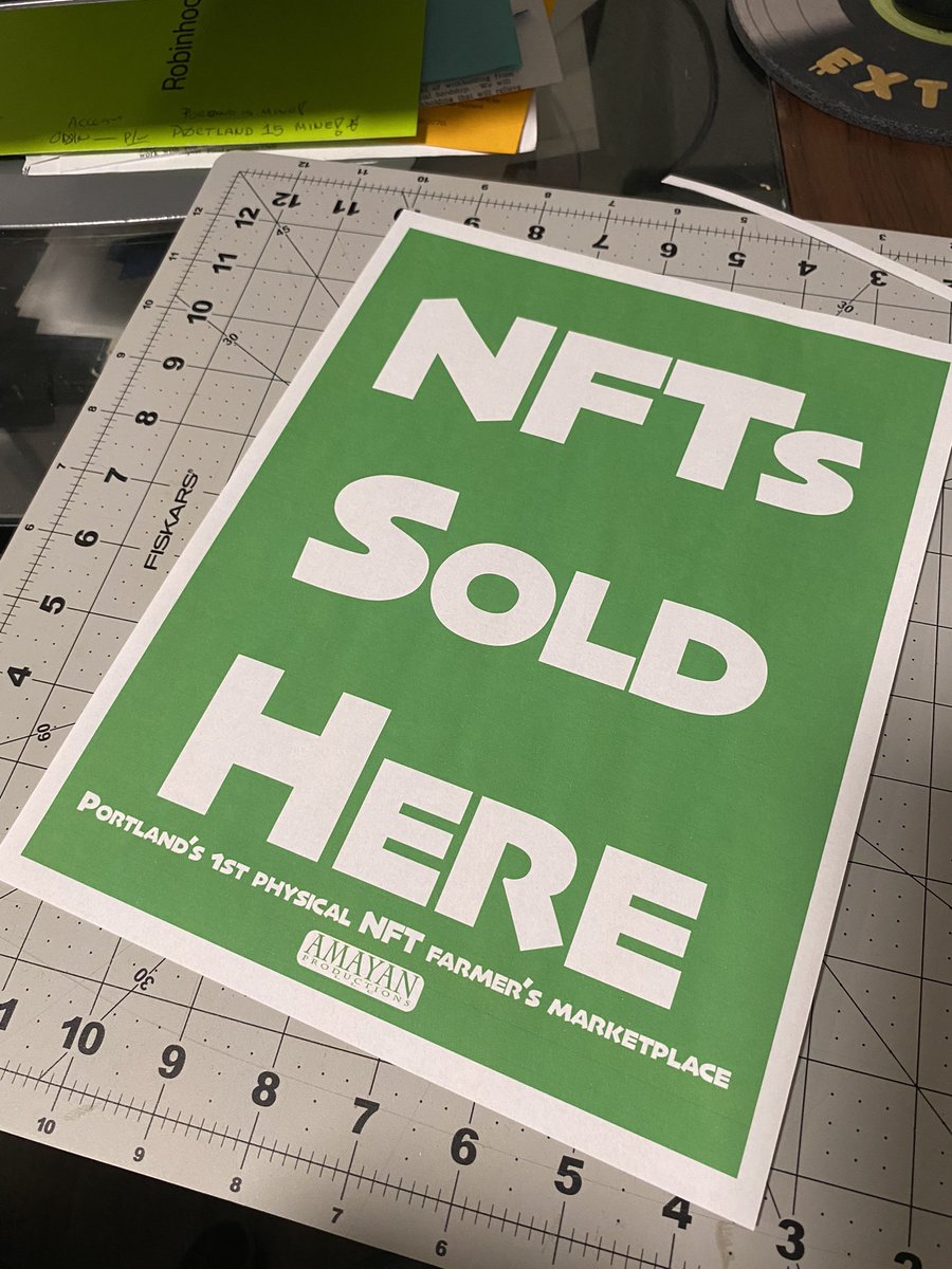 I’m making #nft history, and going to go stand at a Farmers Market with an IPad on my NFT page and selling my NFTs. I’m the first ever NFT Farmers Market place. #evolutionary #scholar …I’m in Portland and #portlandia inspired me.