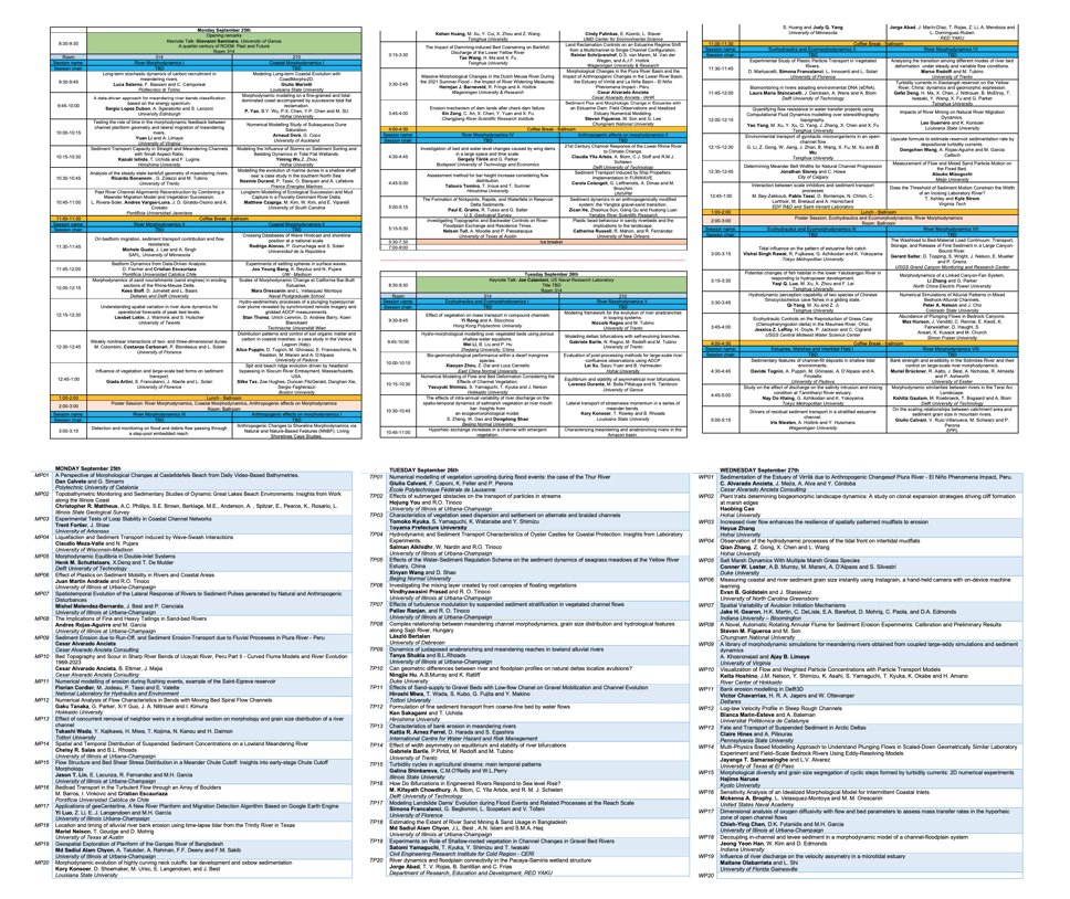 rafaelotinoco's tweet image. A Preliminary Program for #RCEM2023 is now posted online at rcem.cee.illinois.edu/program/.
A fantastic selection of Posters and Talks for River, Coastal, and Estuarine Morphodynamics from around the globe this September @UofIllinois @iahr.